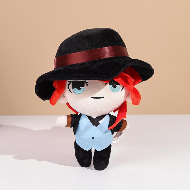 20cm Bungou Stray Dogs Plush Doll Dazai Osamu Nakahara Chuya Edogawa Rampo Gogol Dostoevsk Anime Cosplay Toy Pillow Kids Gift
