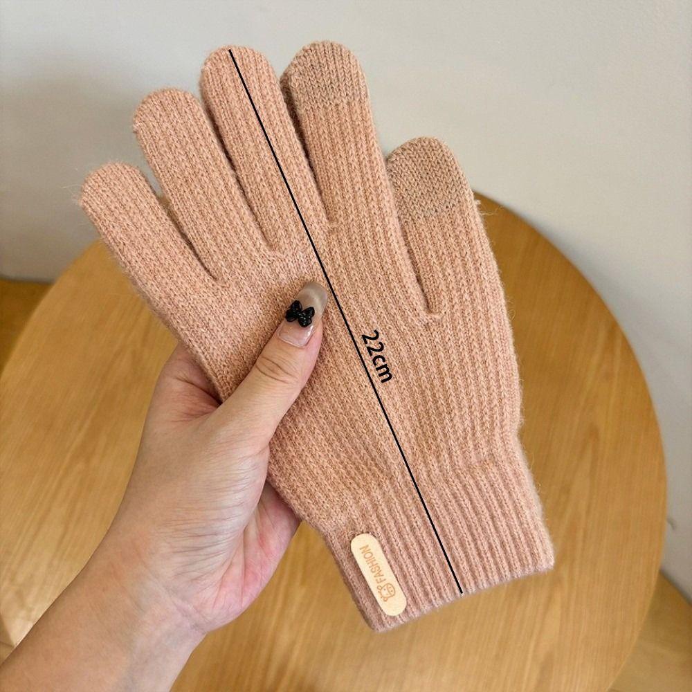 Keep Warm Touch Screen Gloves Cold Proof Mittens New Knitted Gloves  Winter