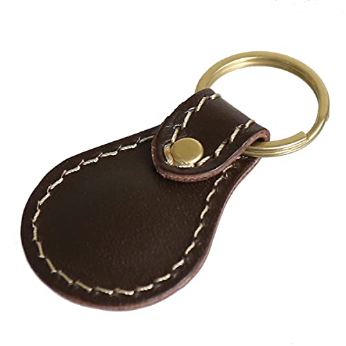 Porco Rosso Leather Keychain, Car/Motorcycle Key Ring, Small Carabiner, Compact, Teardrop Design, Genuine Tochigi Leather, Made in Japan, Men's/Women'