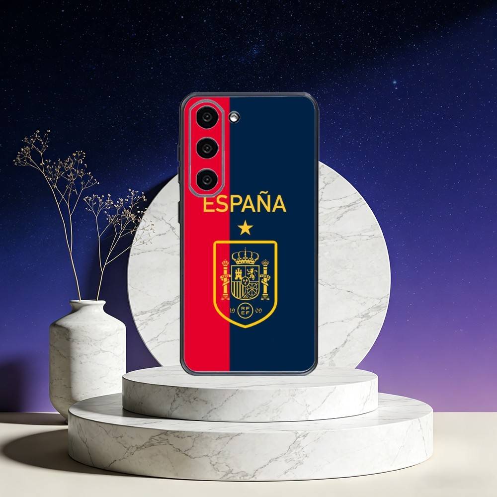 Spanish National Flag Phone Case For Samsung Galaxy A73,A72,A71,A70,A53,A52,A51,Others Soft Black Cover
