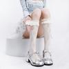Summer Lolita style lace over-the-knee socks with jacquard hollow mesh design Lolita Girl's Lolita Short Socks