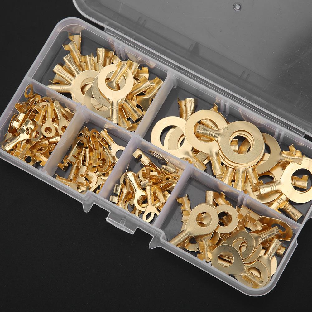 150 STÜCK Ringklemmen Messing Kabelverbinder Verdrahtungszubehör Elektrische Teile Schwer entflammbar