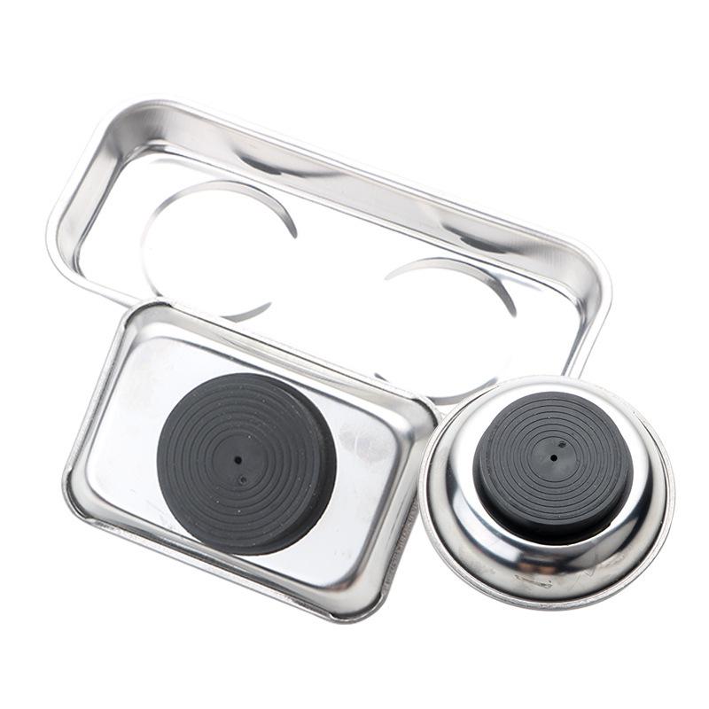 Magnetic Tool Bowl - Stainless Steel Parts Storage In 3, 4, or 6 Inch Sizes for Auto Repair