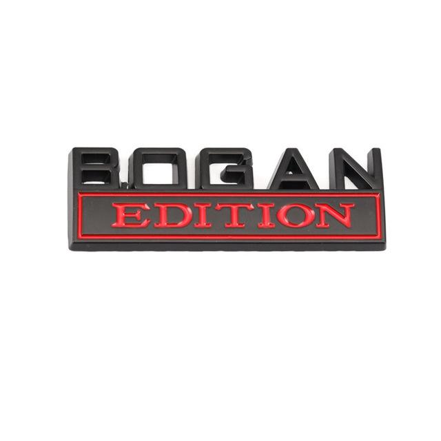 1Pc 3D Metal Bogan Edition Logo Car Front Grille Badge Side Fender Rear Trunk Emblem Sticker Decal