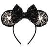 1pc Halloween Cute Mouse Ear Hair Hoop Sparkling Bow Girl Festival Decoration Party Event Wear Gift Parent Child Hair Accessory