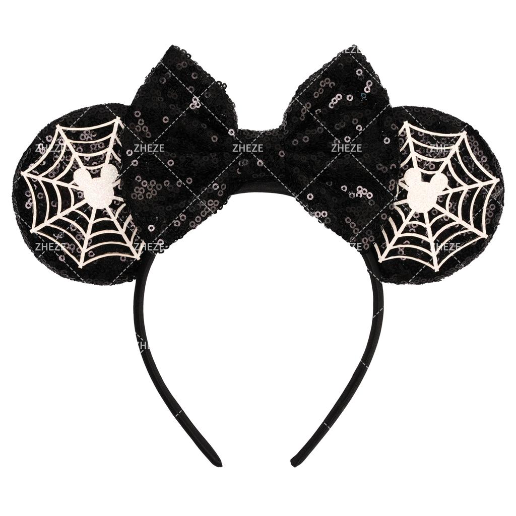 1pc Halloween Cute Mouse Ear Hair Hoop Sparkling Bow Girl Festival Decoration Party Event Wear Gift Parent Child Hair Accessory