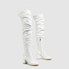 Long boots for women in autumn and winter 2026 round headed fashionable patent leather mirror long boots for women