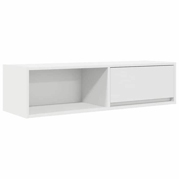 VidaXL Meuble TV blanc 100x31x25,5 cm bois d'ingénierie, banc TV, meuble hifi, centre de divertissement, buffet TV, meuble 861472