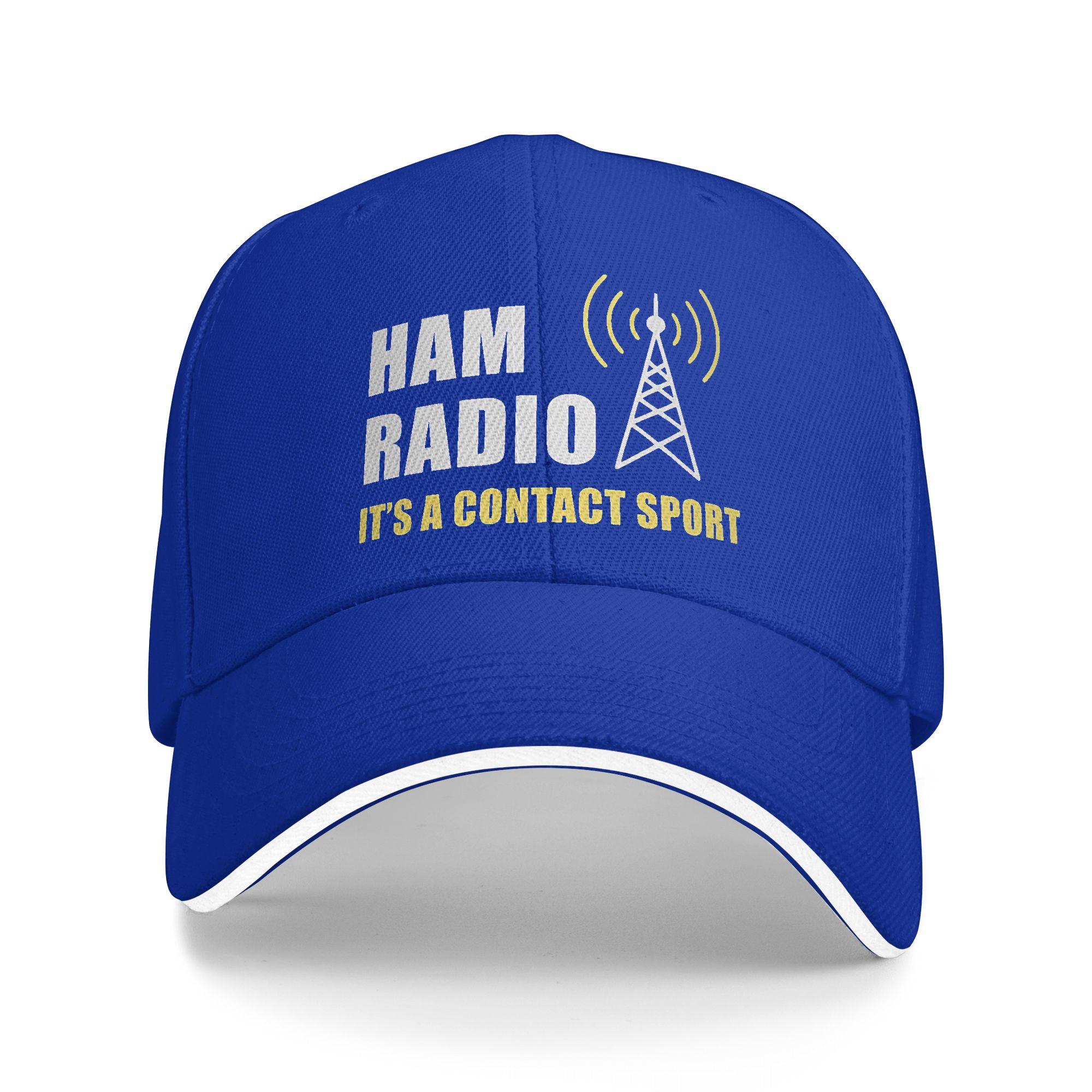 

Amateur Ham Radio Baseball Cap Outdoor Sport Sun Visor Hip Hop Hats Unisex Men Casual Print Baseball Caps One Size синий