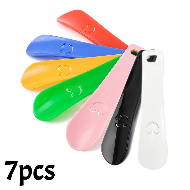 

7pcs Lazy Shoes Helper Mini Plastic Shoe Horn No Bending Shoe Lifting Tool for Pregnant Elderly Disabled Shoes Assistant