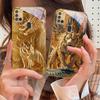 Fantasy Golden Beast For Samsung A 31 32 A33 A34 35 14 A15 13 16 25 26 50 52 53 54 55 56 70 71 72 73 Golden Glass Phone Case