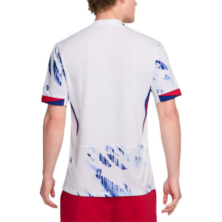Nike Norway 2024/25 Stadium Away Tie-Dye Design Casual Crew Neck Short Sleeve Football Shirt Men Tops White FZ0161-100