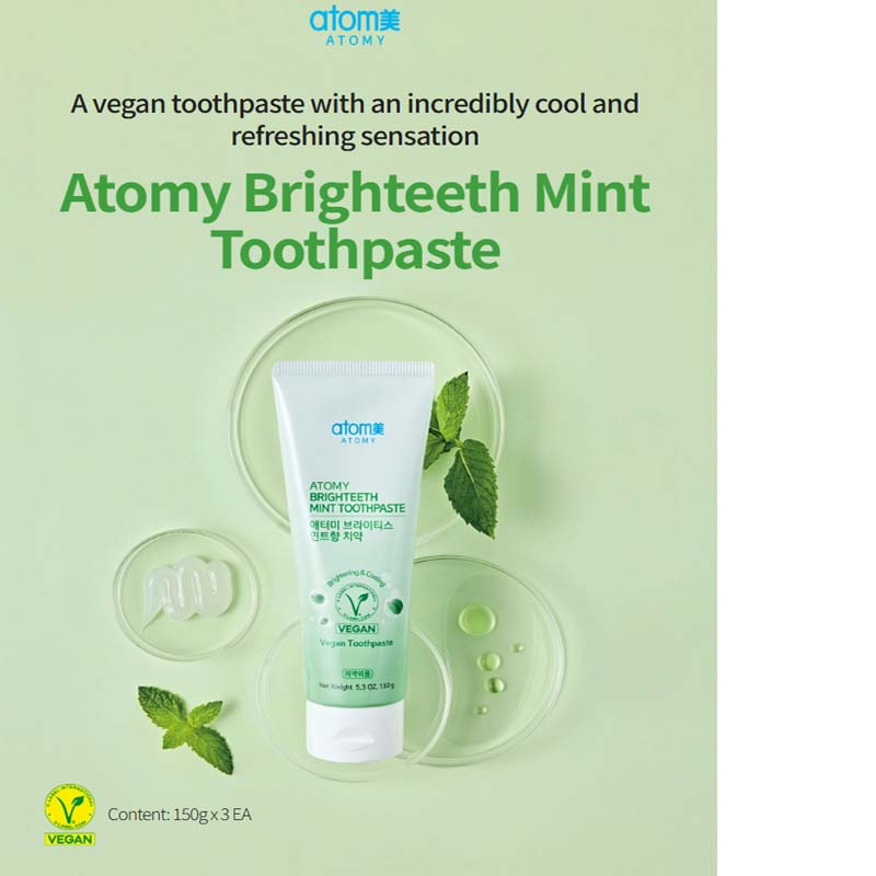 (3ea)Atomy Brighteeth Mint Toothpaste 150g