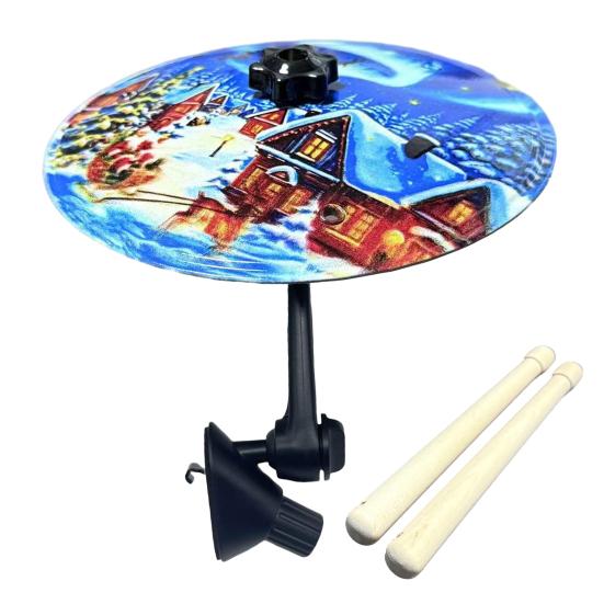 1/2 шт. Міні-тарілка для автомобіля, вентиляційний отвір, символ на автомобільній панелі приладів, барабанна тарілка креш з барабанними паличками, музичний інструмент, подарунок для меломанів, барабанщиків