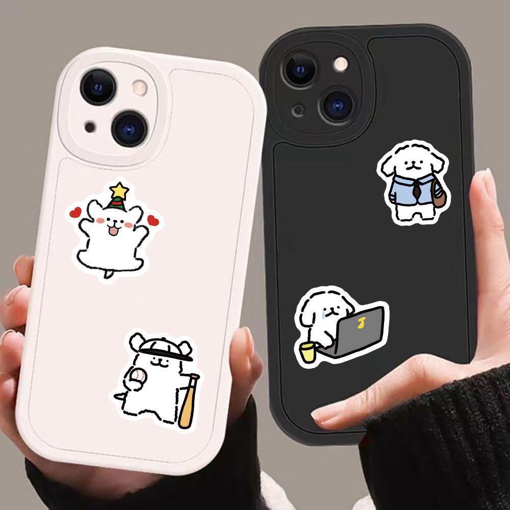 Waterproof Maltese Cartoon Dog Expression Stickers - 100 Sheets for Journals, Phones, DIY Decoration