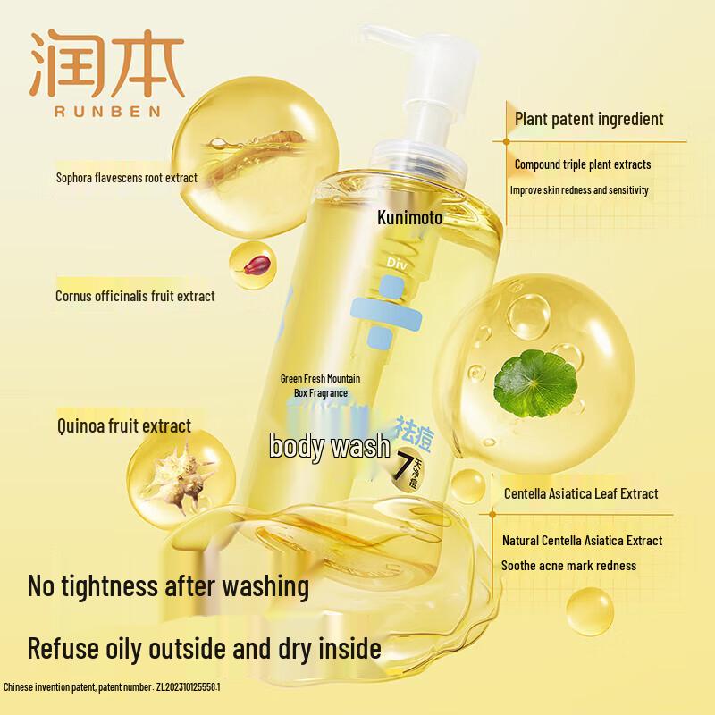 RUNBEN Teen Acne & Oil Control Body Wash Set