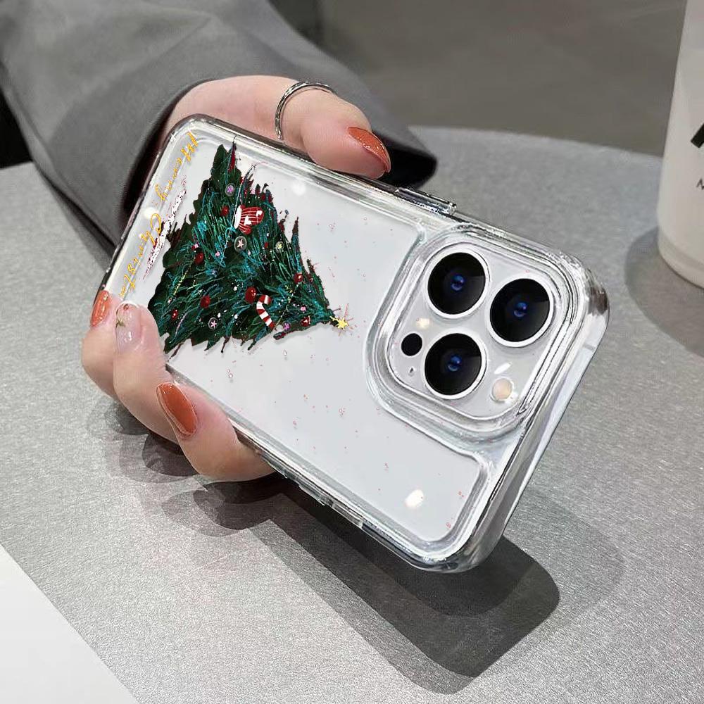 Silicon Christmas Phone Case For iPhone 14 Pro Max Funda iPhone 11 16 15 13 12 XR X XS 7 8 Plus SE 16promax 15promax Clear Cover