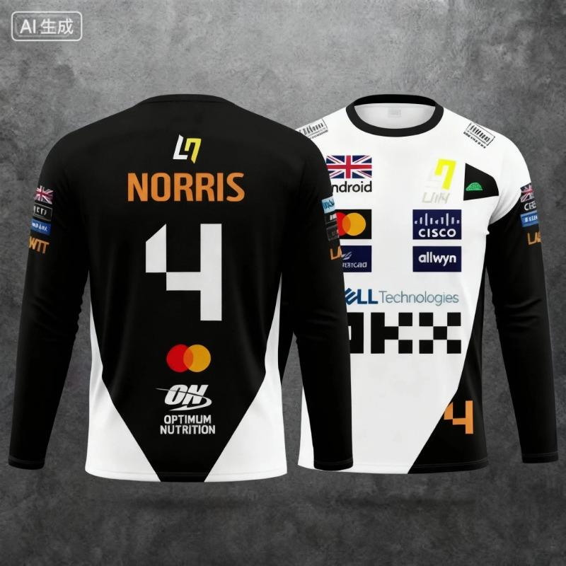 2026 Nuevo Camiseta de Manga Larga Estilo de Carreras No 4 Traje de Carreras de Motorsport Extremo Ropa Deportiva Transpirable para Deportes de Carreras