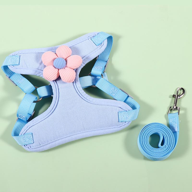 

3D Мультяшный жилет и поводок для собак и кошек - Шлейка с защитой от побега для прогулок Large