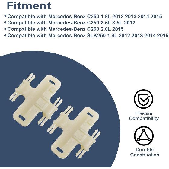 FZJDSD Left and Right Side Engine Timing Chain A2710521416 2710521416 Compatible with Mercedes-Benz C250 SLK250 1.8L 2.5L 3.5L 2012-2015