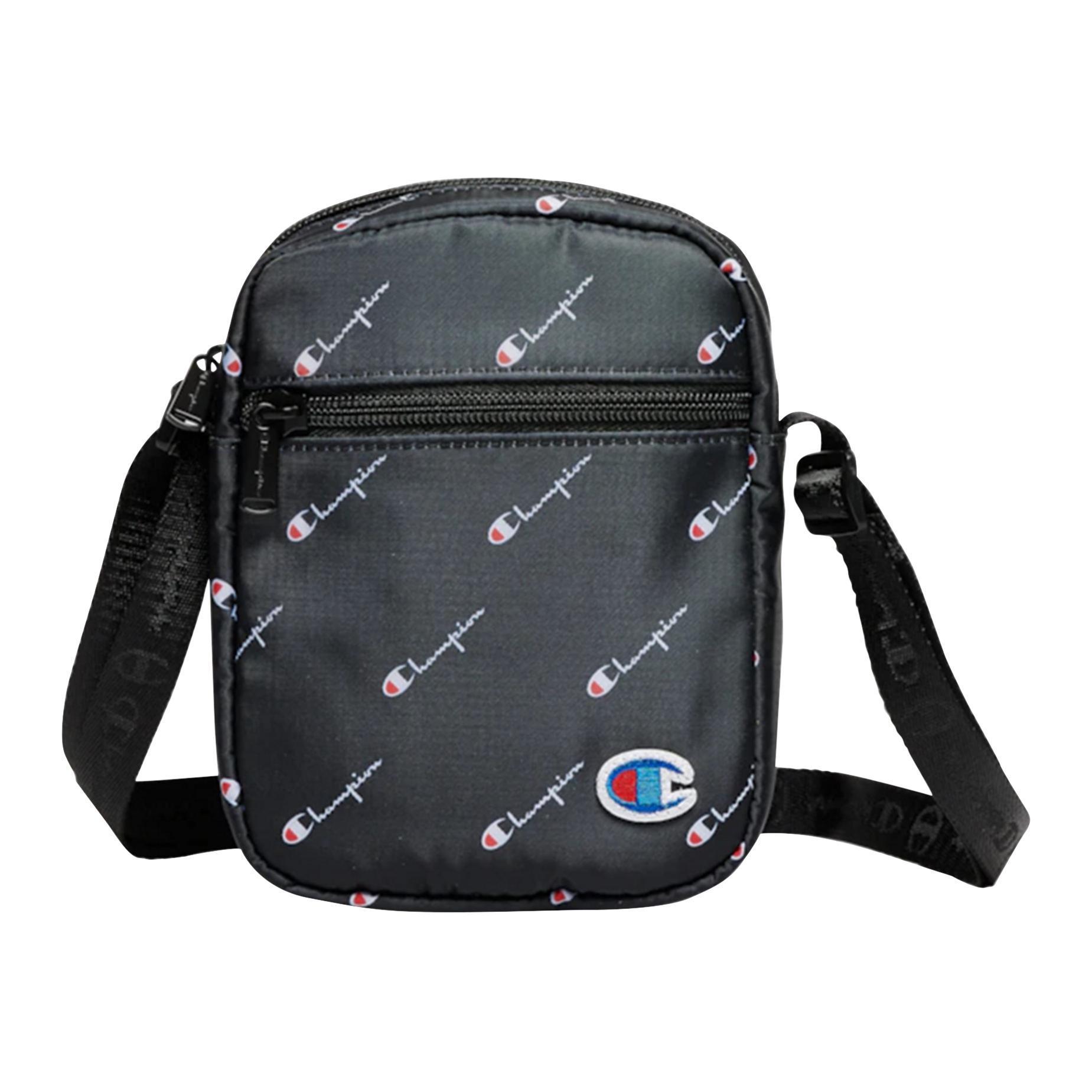 

New Champion Polyurethane Shoulder Bag, Crossbody Bag Regular Unisex Black CM2-0140-009 16.0*3.0*22.1CM