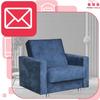Alicja Reclining Armchair for Sleeping with a Container Family Meble Jeans Blue