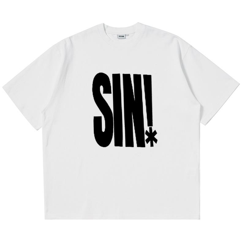 

Unisex Tshirt Oversized Cotton Vintage Letter Print Korean Fashion Short Sleeve Tops Tee Y2k Streetwear Harajuku Aesthetic Clothing S