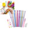 Crochet Hook Set Alumina Crochet Needle Colorful Sweat  Knitting Tools Household Supplies