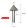 120# Grit Grinding Head 90 Degrees Chamfer Cone Processing For Cutting Machining Round Shank Accessory