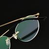 Titanium Alloy Rimless Glasses Frame Men Ultralight Round Eyeglasses Myopia Prescription Frames For Women Optical Eye Glass