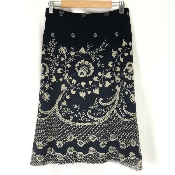 GK ITALIYA Camouflage Tight Skirt XS Knee-Length Khaki Japan(USED)