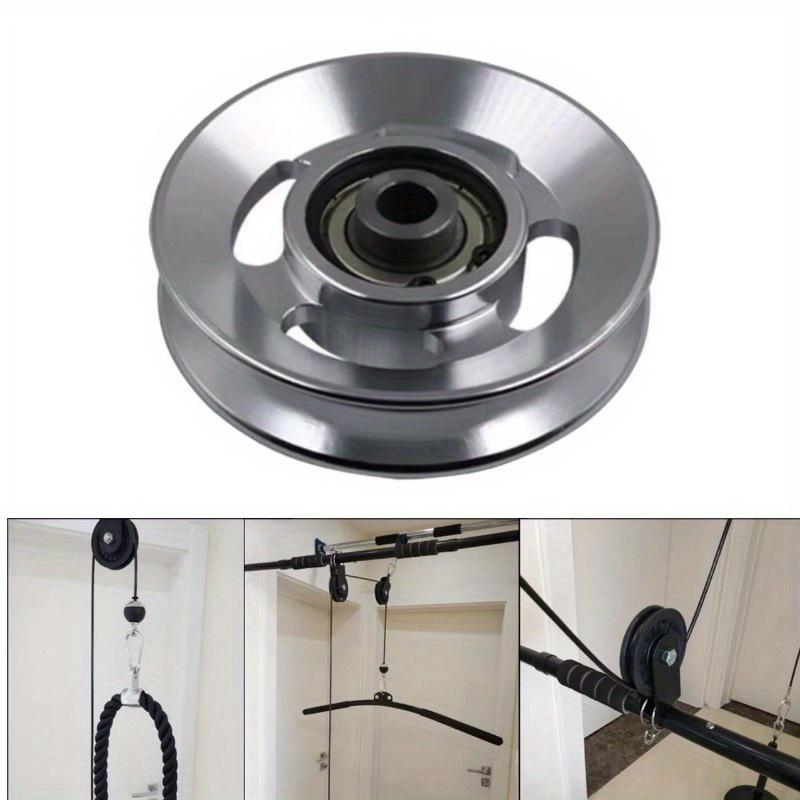 1set Fitness Equipment Bracket Pulley Silent DIY Pulley Fixed Pulley Hoisting Wheel Pull-down Wheel