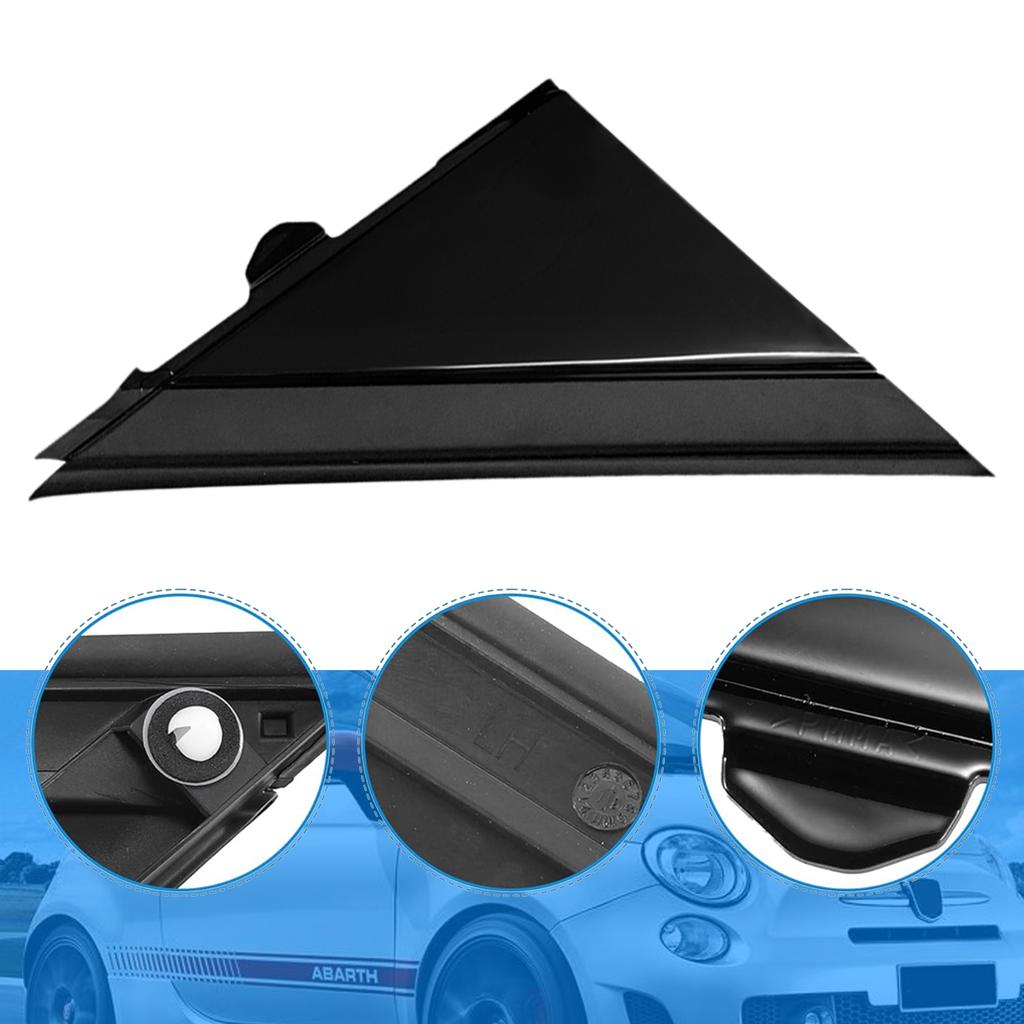 Molding Door Mirror Triangle plate Cover For FIAT 500 2012-2019 Flag Cover Front Window A-pillar Triangle 1SH17KX7AA 1SH16KX7AA