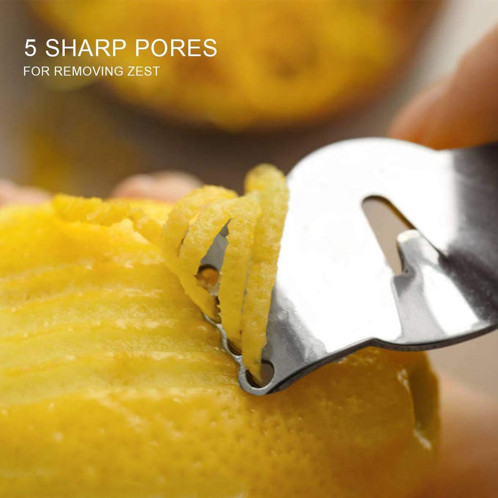 Stainless Steel Lemon Zester Peeler Citrus Grater Orange Opener Fruit Peeling Tool Kitchen Gadget