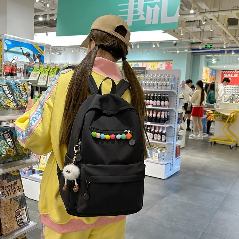 Small fresh and cute girl backpack, new large-capacity casual versatile student backpack