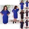 Elegant Women Hollow Out Cape Dress Short Sleeve Clubwear Beach 6xl Large Size Chiffon