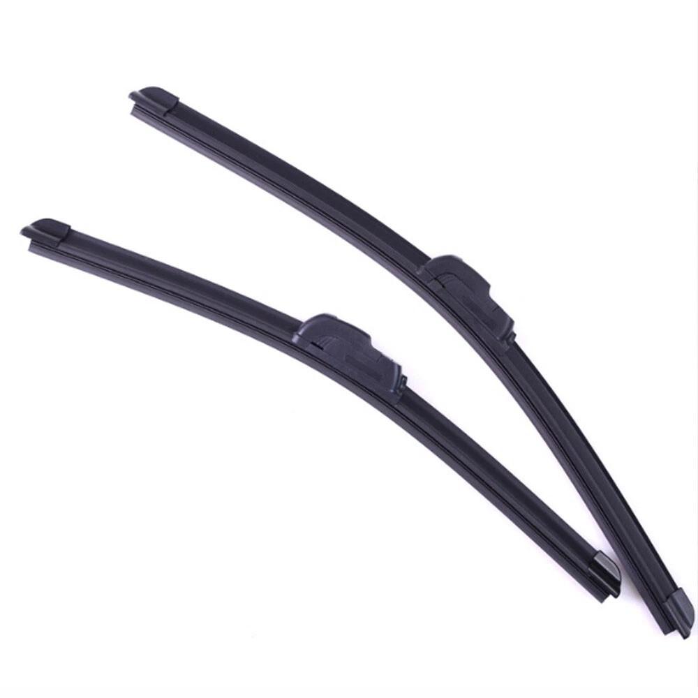 20"- 22" U Hook Black Durable Front Windshield Wiper Blade All-Season Pack of 2