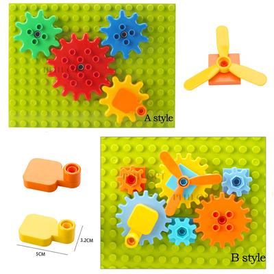 Parco Giochi Mattoncini Grandi Parti Scivolo Scala Ingranaggio Altalena Mattoncini Compatibili Giocattoli Interattivi da Assemblare per Bambini Regalo