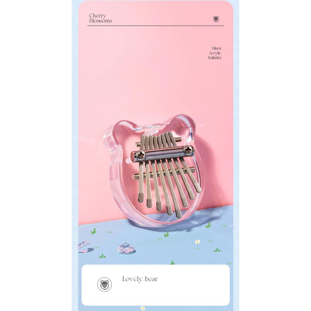8 Tuşlu Mini Kalimba Şeffaf Kristal Kalimba Akrilik Baş Parmak Piyanosu Akustik Parmak Piyanosu Taşınabilir Müzik Aleti