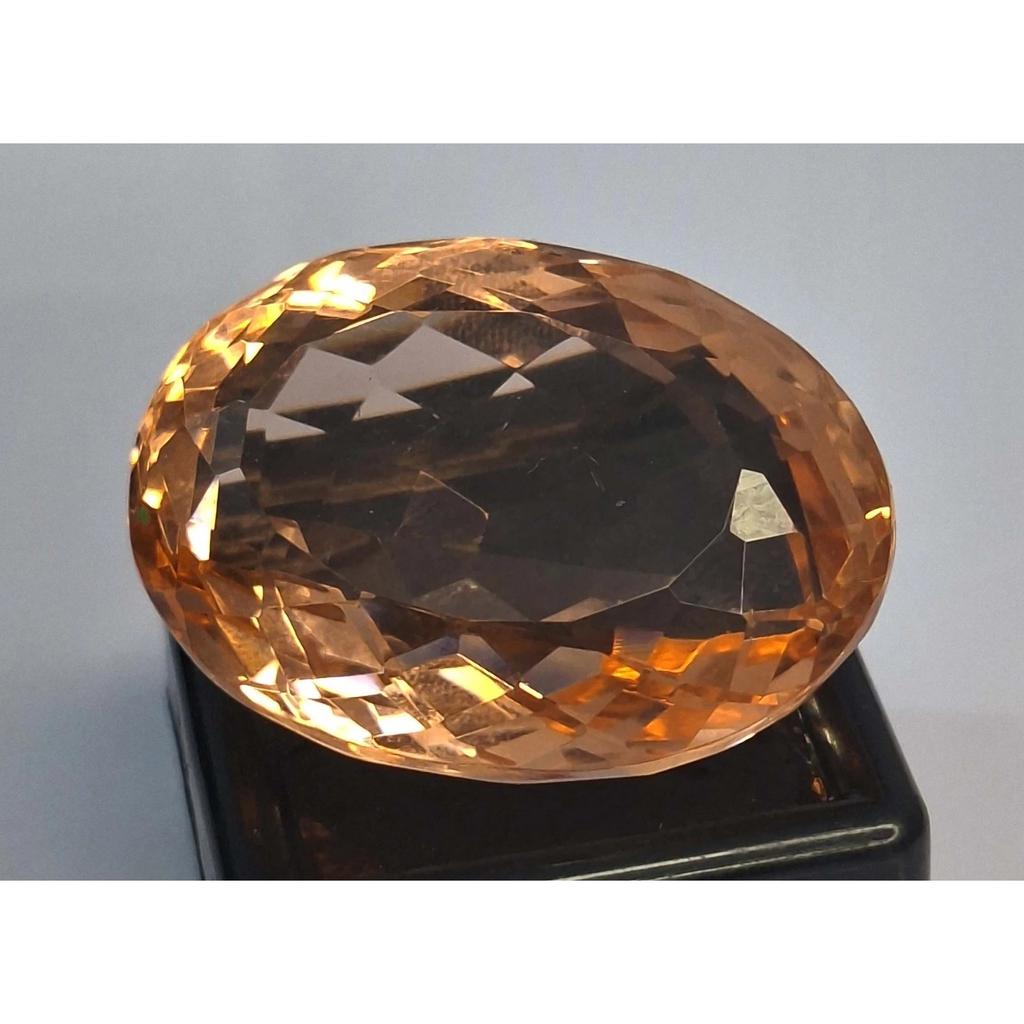 79-81 Ct Lab Created Imperial Topaz Oval Cut Stunning Certified Loose Gemstone