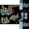 Magnetic Building Blocks Toy For Kids With Colorful Scene Track And Diy Fun