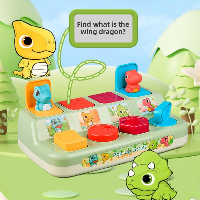 Montessori Baby Pop Up Animals Toy Interactive Sensory Toys for Toddlers Developmental Educational Toy for Boys Girls 6-12 Month