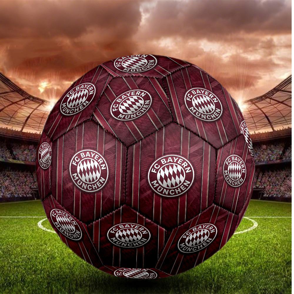Bayern Monaco Pallone da Calcio Taglia 5 Alta Elasticità Pallone da Calcio Per Competizione All'aperto Allenamento Quotidiano Gioco