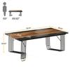 Tribesigns Rectangular Dining Table for 8-10 People, 200 cm Large Industrial Kitchen Table Dining Table for Living Room, Kitchen