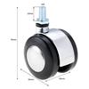 1 pz Ruote Scorrevoli Girevoli Ruote Girevoli Piastra per Mobili Rullo Carrello Piedino per Divano Sedia con/senza Freno 8mm/10mm resistente all'usura