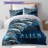 Alien Pattern Bedding,Quilt Set Quilt Cover Pillowcase Home Birthday Gift (1 * Duvet Cover + 2 * Pillowcase, Without Core)