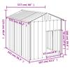 Vidaxl Buda Dla Psa, Z Dachem, Antracytowa, 117X153X123 Cm, Stal
