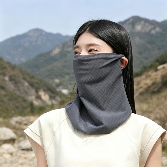 Gesichtsschutz für draußen, Sonnenschutzabdeckung aus Eis-Seide für Gesicht, Hals und Schlüsselbein, Elastische Ohrschlaufe, Sonnenschutz für die Augenpartie für die Sommernutzung im Freien