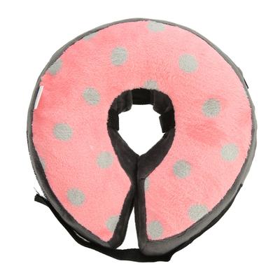 Pet Cone Collar Short Plush Protective Inflatable After Surgery Pet Recovery Collar for Dogs and Cats