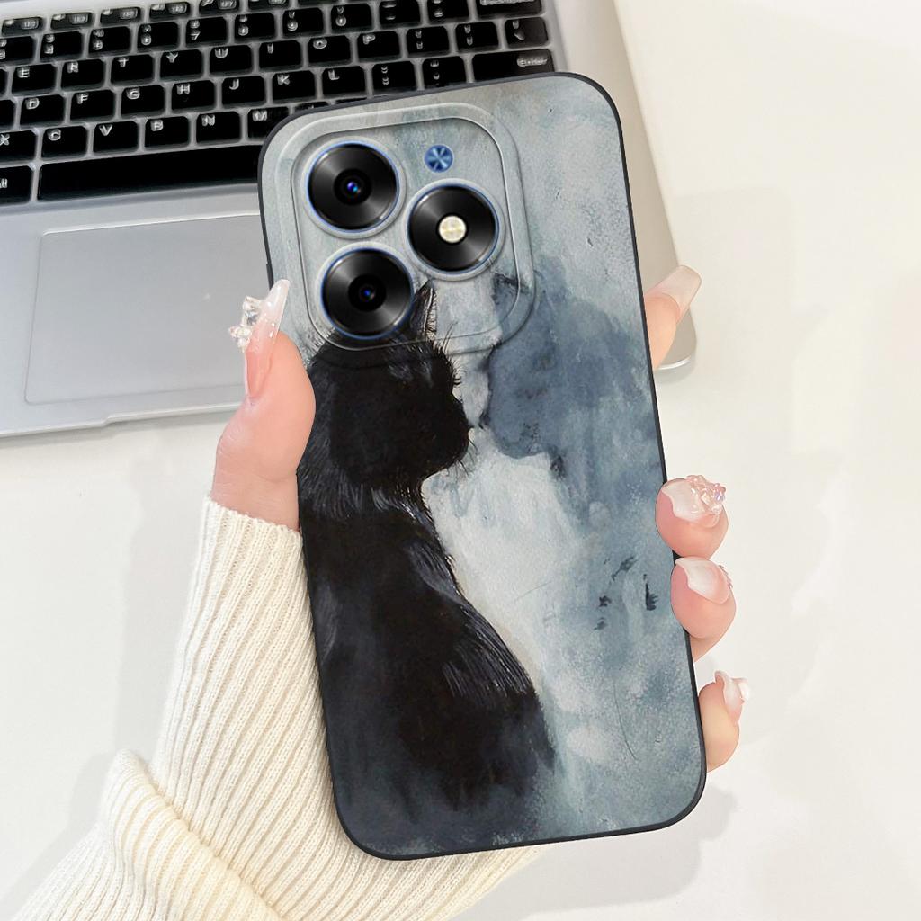 For Infinix Hot 40 Pro Case X6837 Fashion Cat Cartoon Cover Soft Silicone Phone Case For Infinix Hot 40i Hot40 Pro Hot40i Fundas